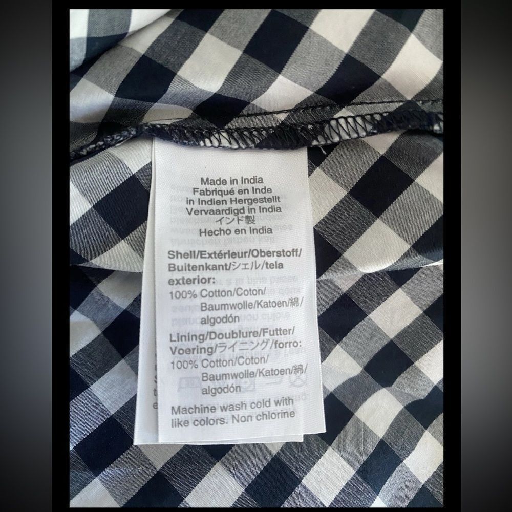 .J. Crew Spiro Tiered Gingham Cotton- Poplin Midi Dress Ruffle Sz 6 - Picture 12 of 14